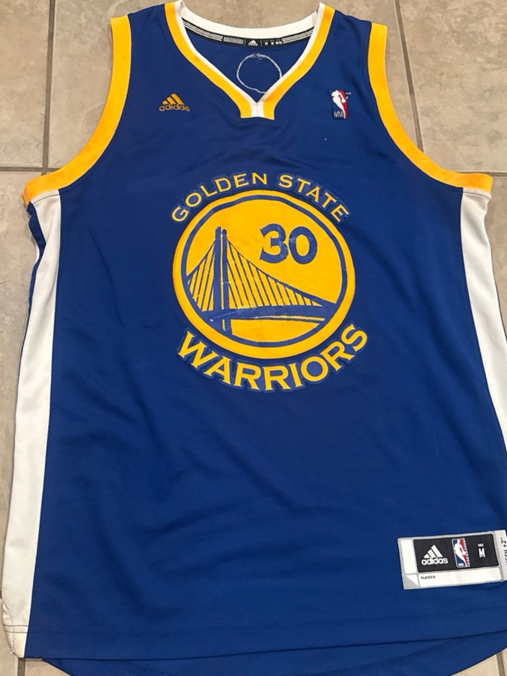 adidas Golden State Warriors Blue & Yellow Jersey